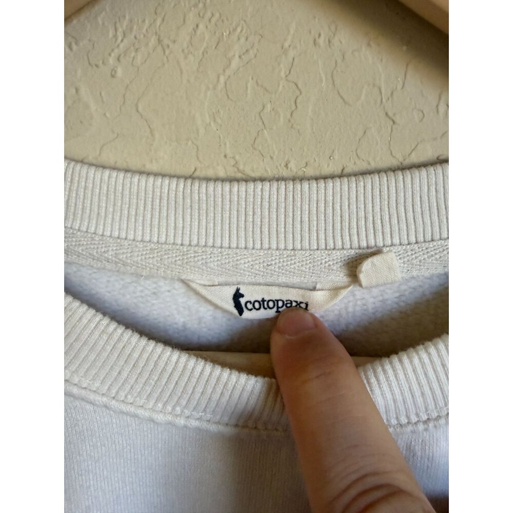 cotopaxi White Crewneck Sweatshirt with Rainbow Stripe - Picture 9 of 11